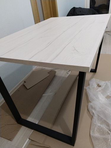 Деревянный стол Лота Лофт 140х80 дуб крафт табачный / черный матовый фото покупателя 441