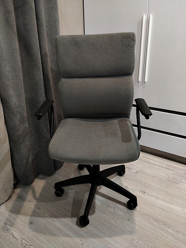 Компьютерное кресло Benefit/Бенефит флок серый 29 фото покупателя 59