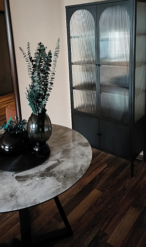 Стеклянный стол Норфолк 100 золото фото покупателя 34