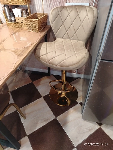 Барный стул Porch beige / chrome фото покупателя 14