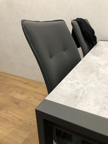 Стол Центавр 120(160)х70х75 файерстоун / черный матовый фото покупателя 77