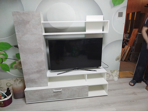 Готовая гостиная Jimenez дуб венге / белый глянец фото покупателя 82