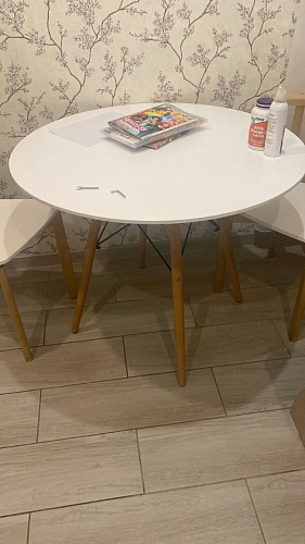 Стол Table 90 white / wood фото покупателя 9