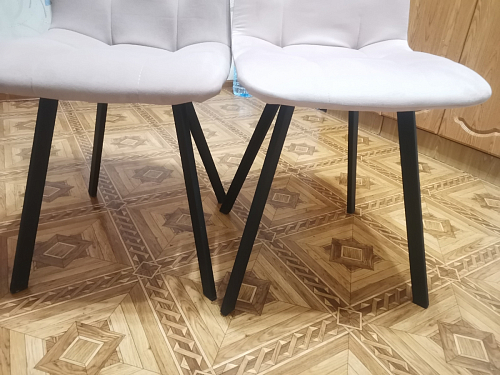 Стул на металлокаркасе Чилли К светло-серый велюр / черный каркас фото покупателя 637