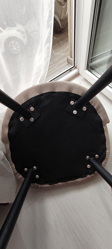 Стул на металлокаркасе Gabi dark beige / black / silver фото покупателя 222