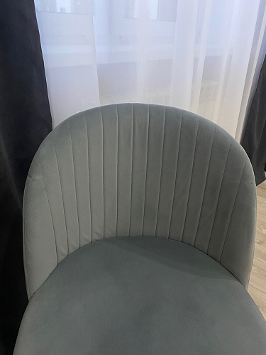 Стул на металлокаркасе Gabi dark beige / black / silver фото покупателя 393