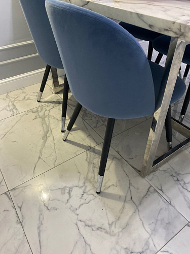 Стул на металлокаркасе Gabi 1 line light blue / black фото покупателя 202