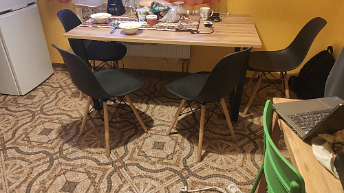 Деревянный стол Лота Лофт 140х80 белый матовый / бетон светлый фото покупателя 719