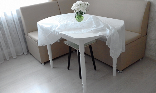 Кухонный диван Флоренс угловой экокожа белый правый фото покупателя 8