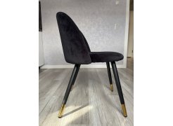 Стул на металлокаркасе Gabi 1 бежевый / черный с серебряными наконечниками фото покупателя 560