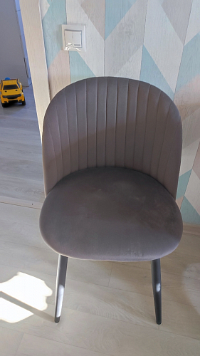 Стул на металлокаркасе Gabi 1 light blue / black / gold фото покупателя 189