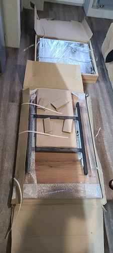 Деревянный стол Лота Лофт 140х80 дуб крафт табачный / черный матовый фото покупателя 351