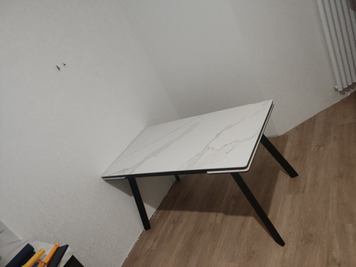 Керамический стол Норман 140 (200) х 80 белый мрамор alpin white / snow white / белый фото покупателя 16