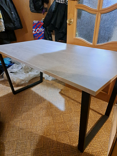 Деревянный стол Лота Лофт 140х80 черный матовый / бетон светлый фото покупателя 779