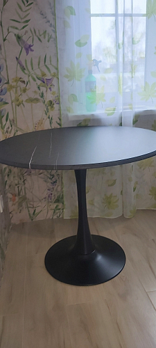 Стол Тулип 90х73 дуб вотан / белый  - Уцененный экземпляр фото покупателя 92