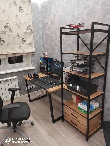 Деревянный стол Лота Лофт 140х80 дуб крафт табачный / черный матовый фото покупателя 63