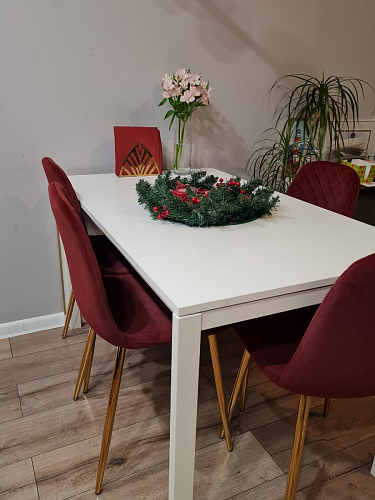 Стул на металлокаркасе Dabl wine red фото покупателя 93