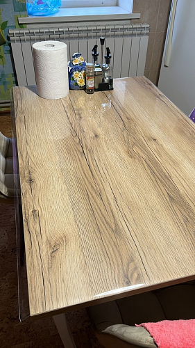 Стол Тринити Лофт 140 25 мм дуб делано темный / белый фото покупателя 119