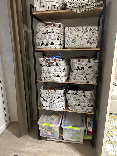 Стеллаж Бервин 5 натуральный / белый фото покупателя 2