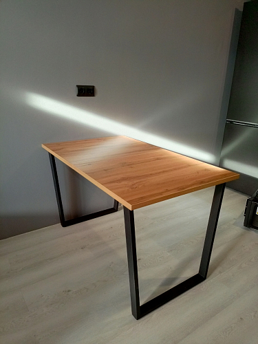 Деревянный стол Лота Лофт 120х75 белый матовый / дуб крафт золотой фото покупателя 714