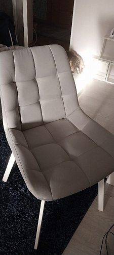 Стул на металлокаркасе Челси морская волна / черный фото покупателя 205