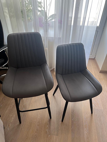 Комплект стульев крутящихся Онда 4 шт светло-серый (hl 63) / 10КРУ черный каркас фото покупателя 104