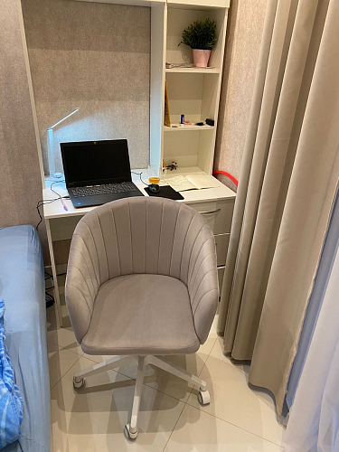 Компьютерное кресло Тибо светло-коричневый / белый фото покупателя 77