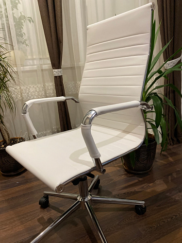Компьютерное кресло Reus белая сетка / хром фото покупателя 16