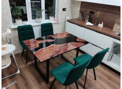 Стул на металлокаркасе Чилли синяя ткань / белый фото покупателя 228