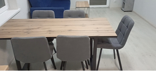 Стул на металлокаркасе Чилли К светло-серый велюр / черный каркас фото покупателя 529