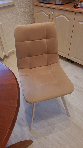 Стул на металлокаркасе Чилли К светло-серый велюр / черный каркас фото покупателя 944