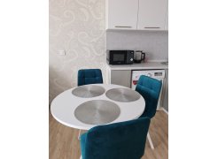 Стул на металлокаркасе Чилли синяя ткань / белый фото покупателя 192