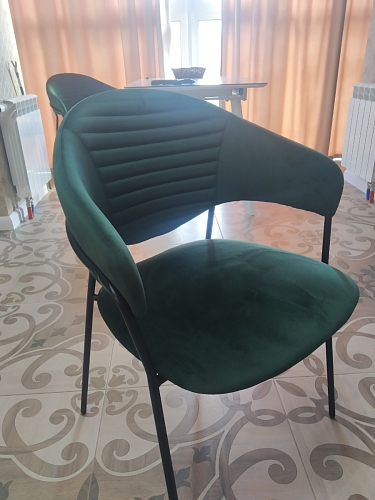 Стул на металлокаркасе Рансол синий / черный глянец фото покупателя 3