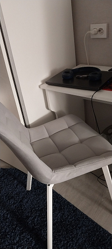 Стул на металлокаркасе Челси К крутящийся бирюзовый / черный фото покупателя 206