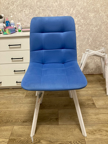 Стул на металлокаркасе Чилли К черный / зеленый фото покупателя 578