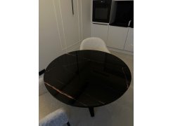 Стеклянный стол Нейтон белый мрамор / золото / белый фото покупателя 4