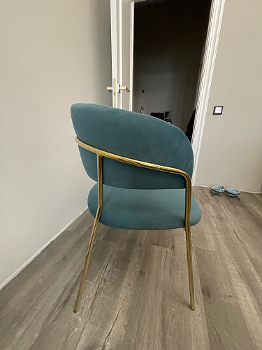 Стул на металлокаркасе Kamelia green / gold фото покупателя 112