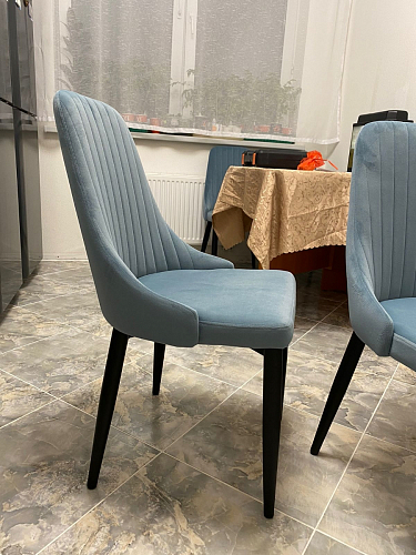 Стул на металлокаркасе Kora light blue / white фото покупателя 171