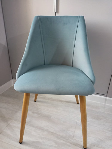 Стул на металлокаркасе Morgan blue / black фото покупателя 14