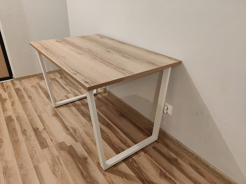 Деревянный стол Барон О 160 х 90 белая пленка шагрень / черный фото покупателя 53