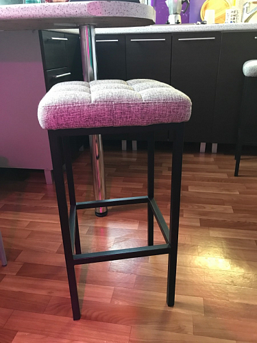 Барный стул Лофт микровелюр катания блэк / черный матовый фото покупателя 58