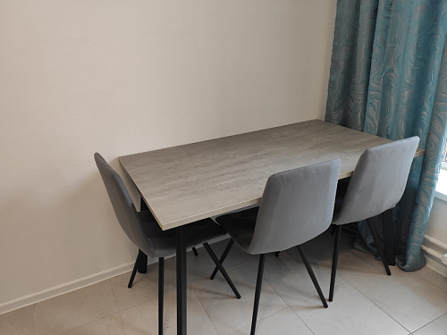 Стол Тринити Лофт 120 32 мм дуб галифакс табако / черный матовый фото покупателя 263