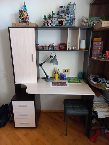 Стол компьютерный КСТ-16 бетон / белый фото покупателя 97