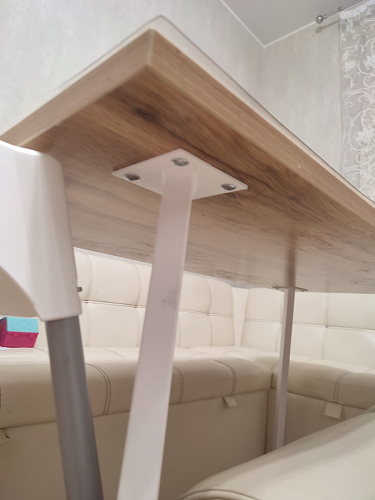 Стол Тринити Лофт 120 32 мм бетон / черный матовый фото покупателя 377