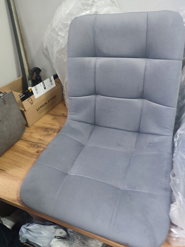 Стул на металлокаркасе Чилли К темно-серый (velutto 32) / черный фото покупателя 539