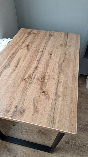 Деревянный стол Лота Лофт 140х80 дуб крафт табачный / черный матовый фото покупателя 855