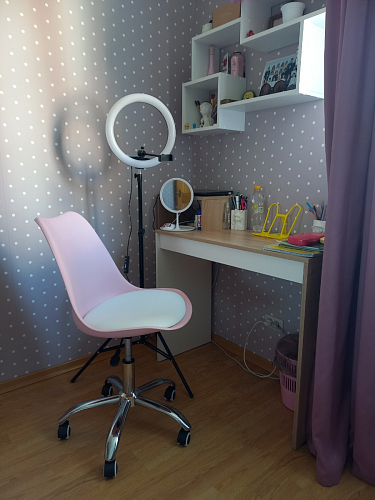 Компьютерное кресло Kolin с подушкой clear / white фото покупателя 562