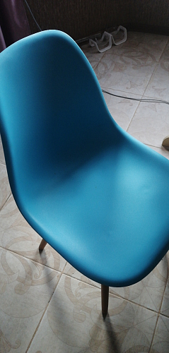 Пластиковый стул Eames PC-015 серо-голубой / дерево фото покупателя 74