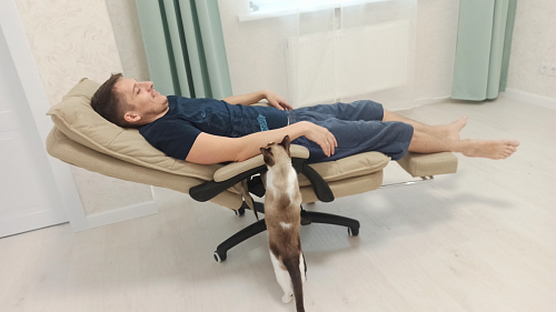 Компьютерное кресло Rapid голубое фото покупателя 127