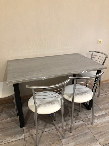 Деревянный стол Лота Лофт 120х75 белый матовый / дуб крафт золотой фото покупателя 759